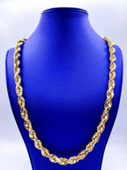 14K Solid Gold Rope Chain 10mm 26 in - additional product view 2