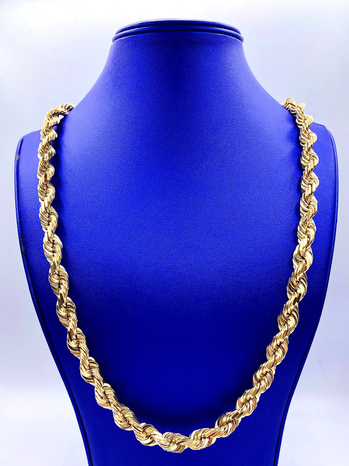 14K Solid Gold Rope Chain 10mm 26 in - additional product view 2