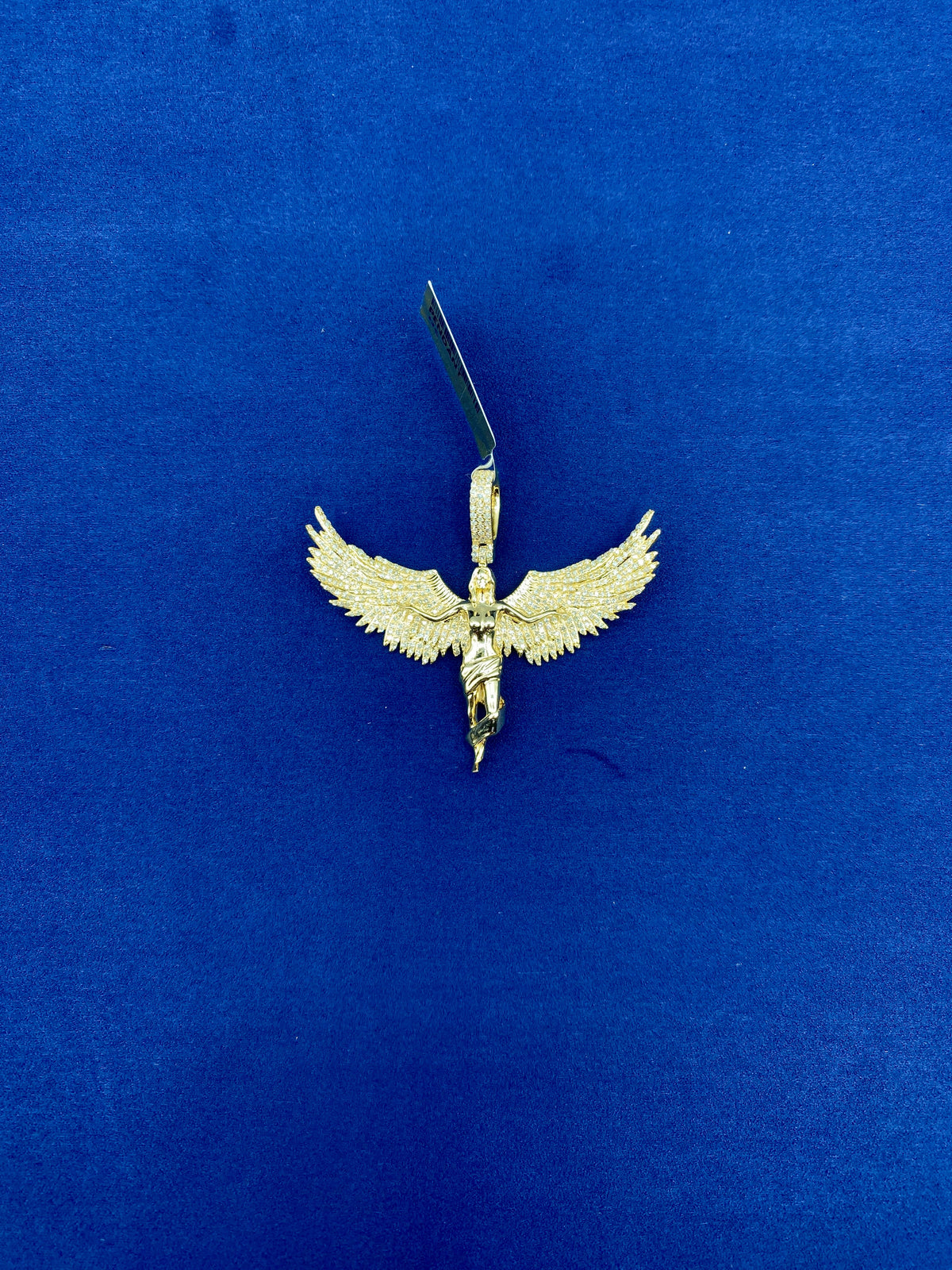 10K Gold Winged Angel Diamond Pendant - additional product view 5