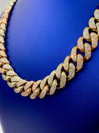 14K Gold Two-Tone Jumbo Diamond Cuban Chain 16.5mm - additional product view 5