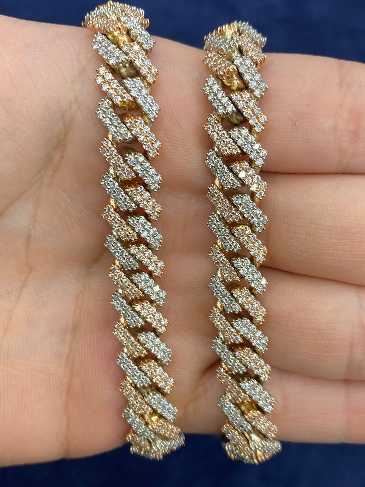 14K Gold Two-Tone Jumbo Diamond Cuban Chain 10.5mm - additional product view 3