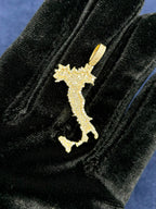 14K Gold Big Italy Boot Diamond Pendant - additional product view 5