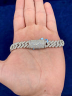 14K 11.5mm White Gold Cuban Diamond Chain 22 in - additional product view 6