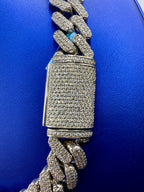 14K White Gold Jumbo Diamond Cuban Chain 20mm - additional product view 6