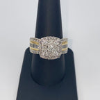 10K Gold Square Diamond Baguette Ring - additional product view 6