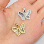 14K Gold Soft Butterfly Shine Diamond Pendant - additional product view 2