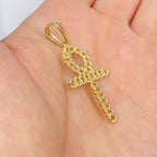 14K Gold Ankh Diamond Pendant - additional product view 3