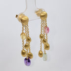 Vintage Margo Bicego Gold Confetti Tassel 18K Earrings - additional product view 4