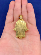 14K Gold Royal Hamsa Diamond Pendant - additional product view 7