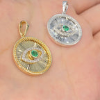 14K Gold Evil Eye Shine Diamond Pendant - additional product view 3
