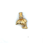 18K Gold Double-Sided Dolphin Pendant - additional product view 3