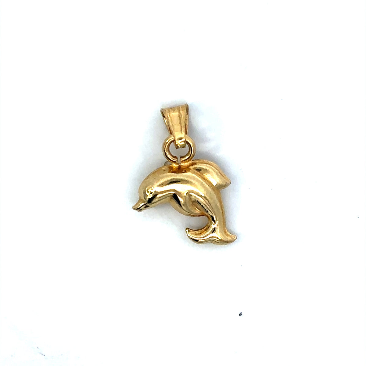 18K Gold Double-Sided Dolphin Pendant - additional product view 3