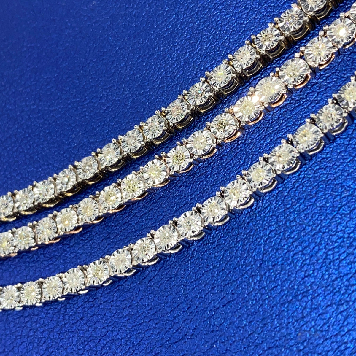 10K Gold 3.5mm Diamond Tennis Chain Necklace - additional product view 4