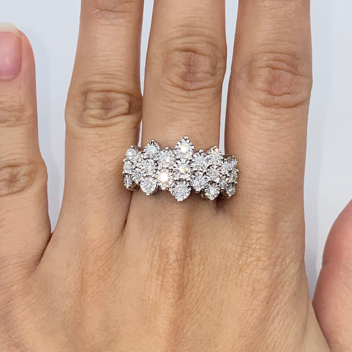 10K Gold Cake Diamond Ring - additional product view 2