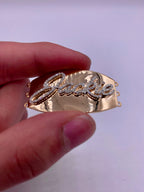 14K Gold Custom Diamond Bracelet Plate - additional product view 8