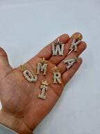 10K Gold Popular Crown Initial Diamond Pendant - additional product view 2