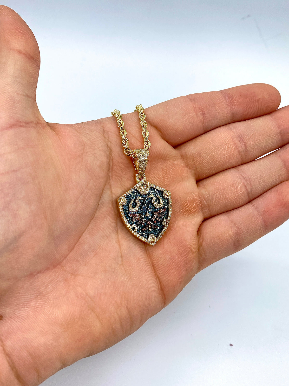 Diamond Link Shield Pendant - additional product view 4