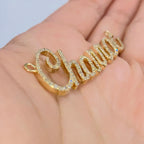Custom Name Plate Diamond Pendants - additional product view 3