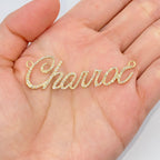 Custom Name Plate Diamond Pendants - additional product view 5
