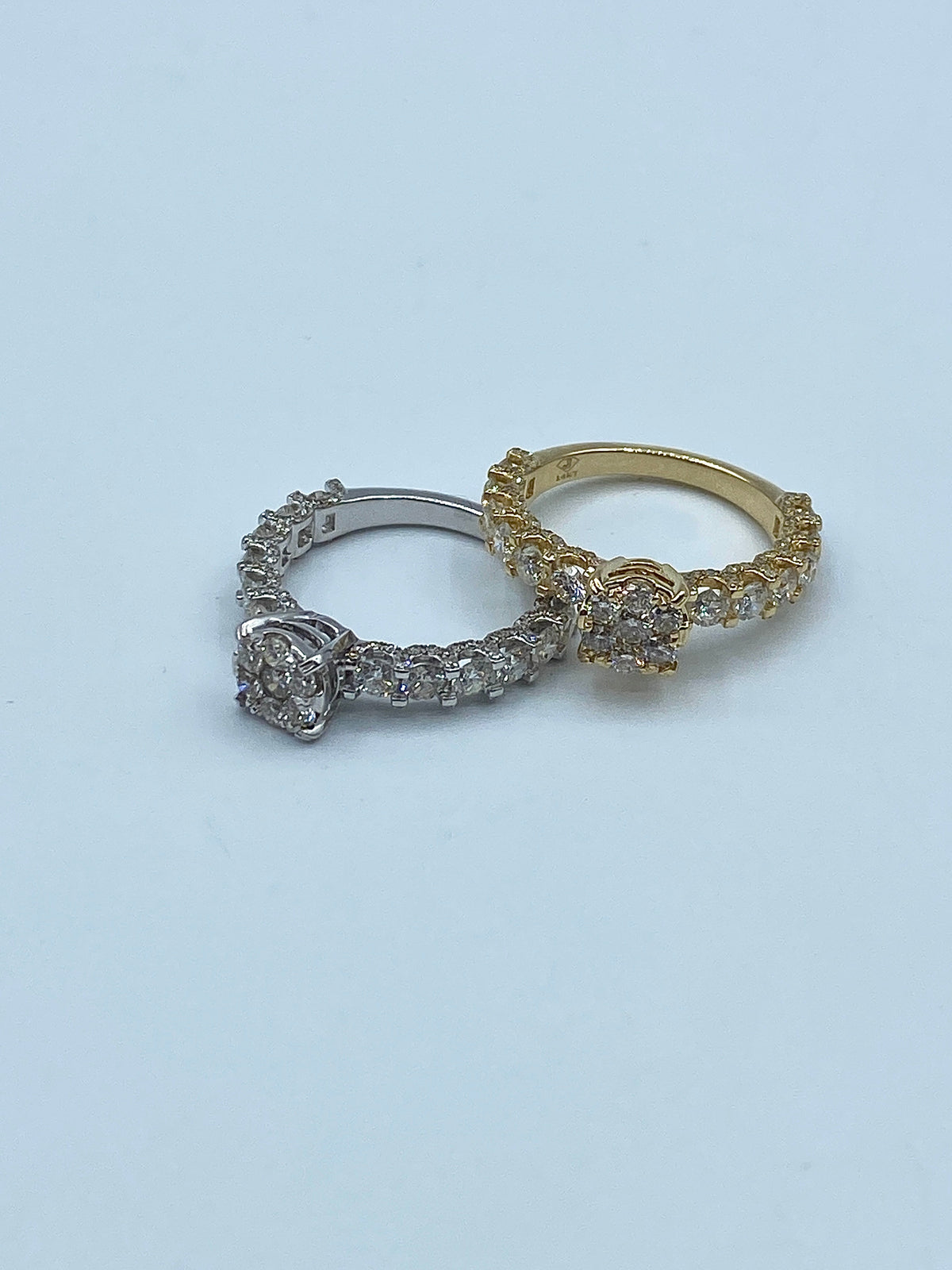 14K Gold Stacked Diamond Ring - additional product view 3