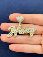 10K Gold Custom Naomy Name Diamond Pendant - additional product view 5