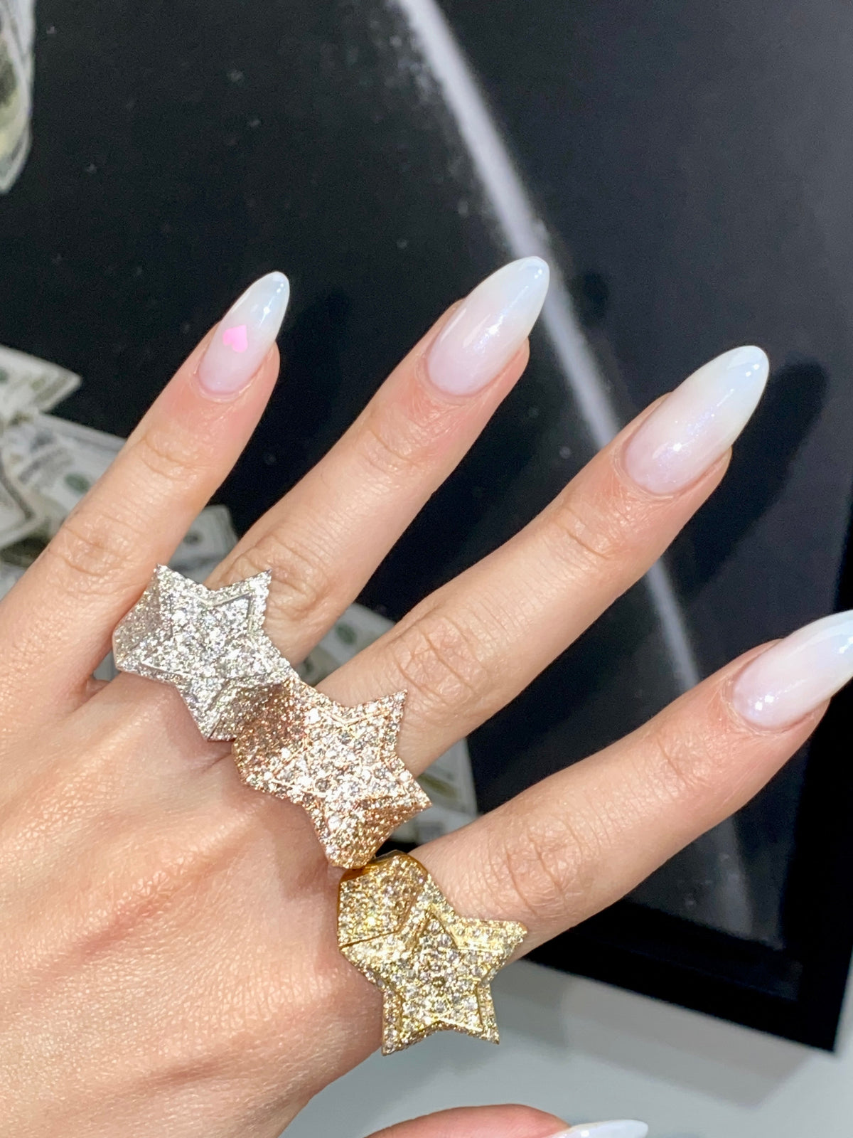 Cake Star 10K Gold Diamond Ring - additional product view 3