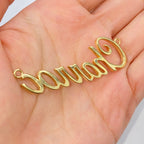 Custom Name Plate Diamond Pendants - additional product view 4