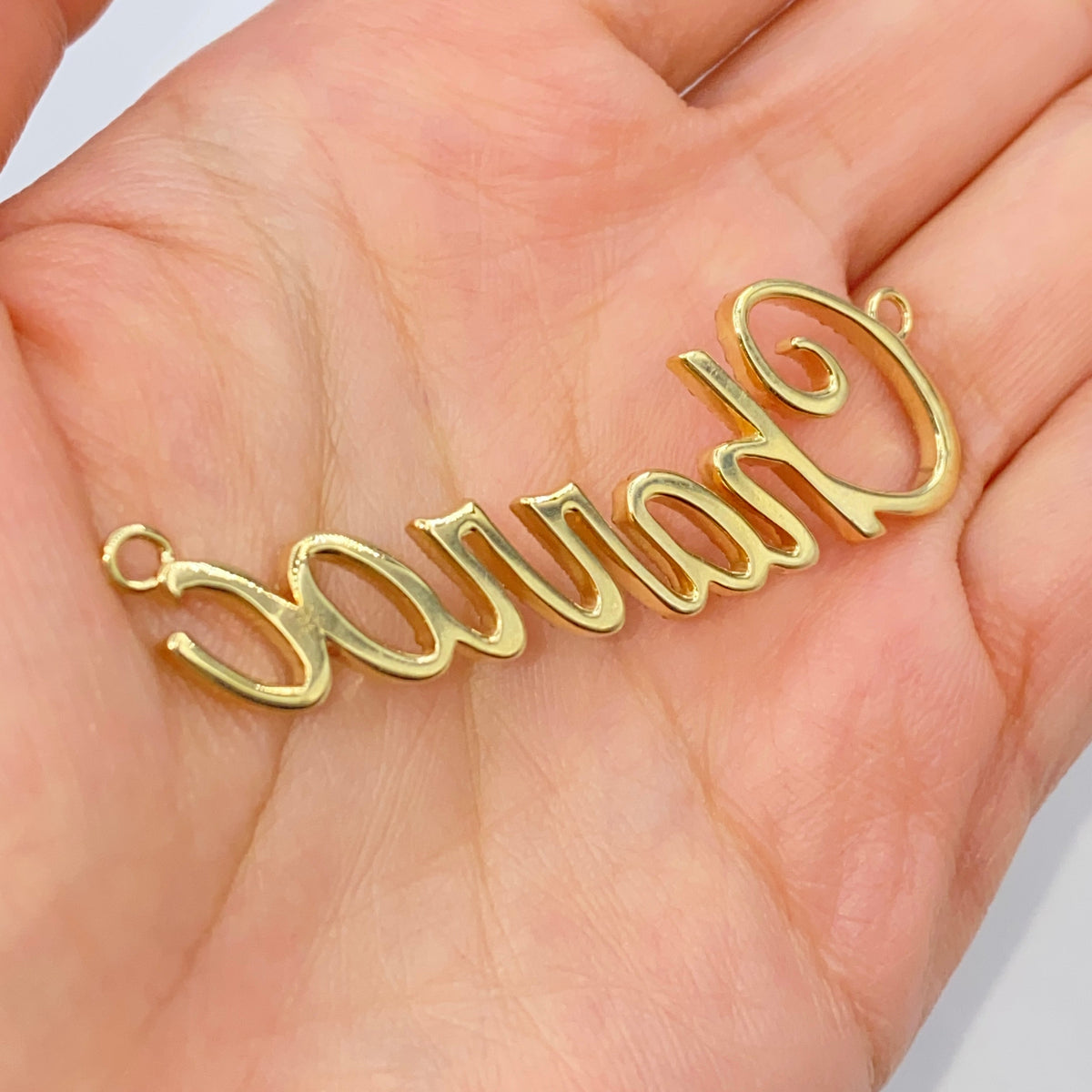 Custom Name Plate Diamond Pendants - additional product view 4