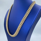 10K Gold 13.5mm Cuban Link Diamond Chain 22 in - additional product view 4