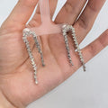 14K Gold Raindrop Cascade Dangling Diamond Earrings - main product photo