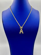 10K Gold Popular Crown Initial Diamond Pendant - additional product view 6