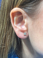 10K Gold Square Dance Floor Diamond Earrings - additional product view 5