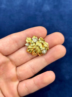 Vintage 18K Gold Estate Textured Leaf Pendant - additional product view 7
