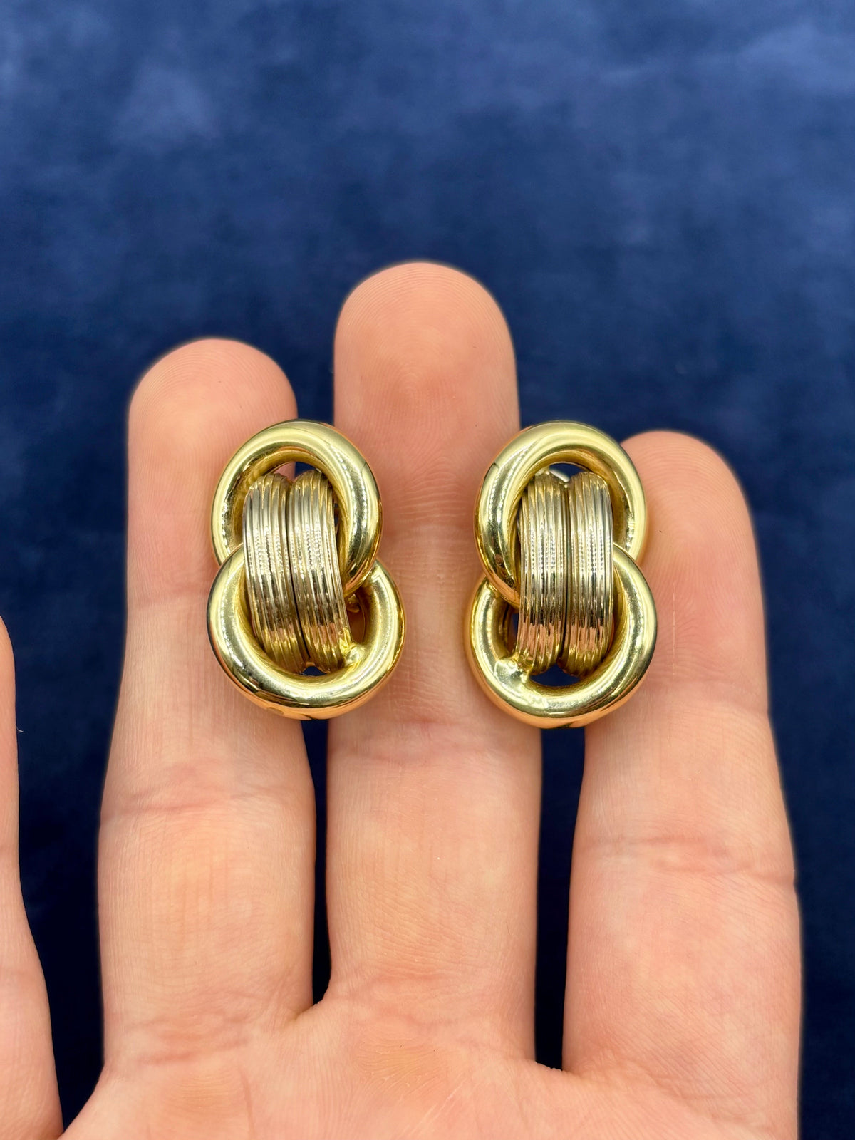 Vintage14k Gold Estate Knot Earrings - additional product view 2