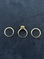 14K Gold and Pink Tourmaline Three Diamond Ring Effy Set - additional product view 7