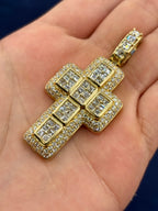 14K Gold Robust Diamond Cross Pendant - additional product view 3