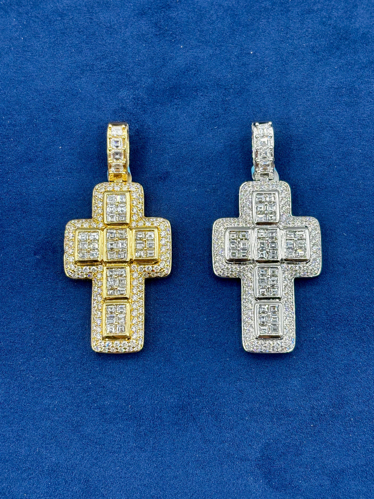 14K Gold Robust Diamond Cross Pendant - additional product view 9