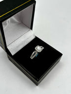 14K Gold Lovely Emerald Cut Lab Diamond Center Engagement Ring - additional product view 5