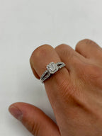 14K Gold Lovely Emerald Cut Lab Diamond Center Engagement Ring - additional product view 7
