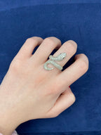 14K Gold Serpent Diamond Snake Ring - additional product view 5