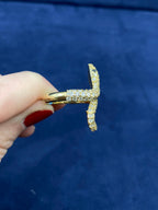14K Gold Serpent Diamond Snake Ring - additional product view 6