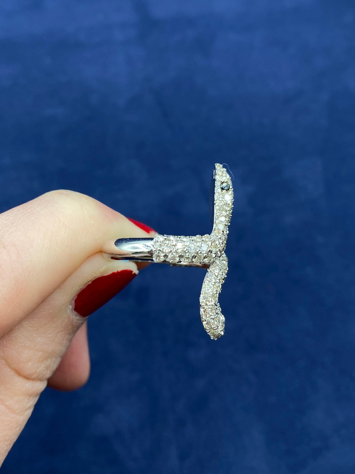 14K Gold Serpent Diamond Snake Ring - additional product view 7