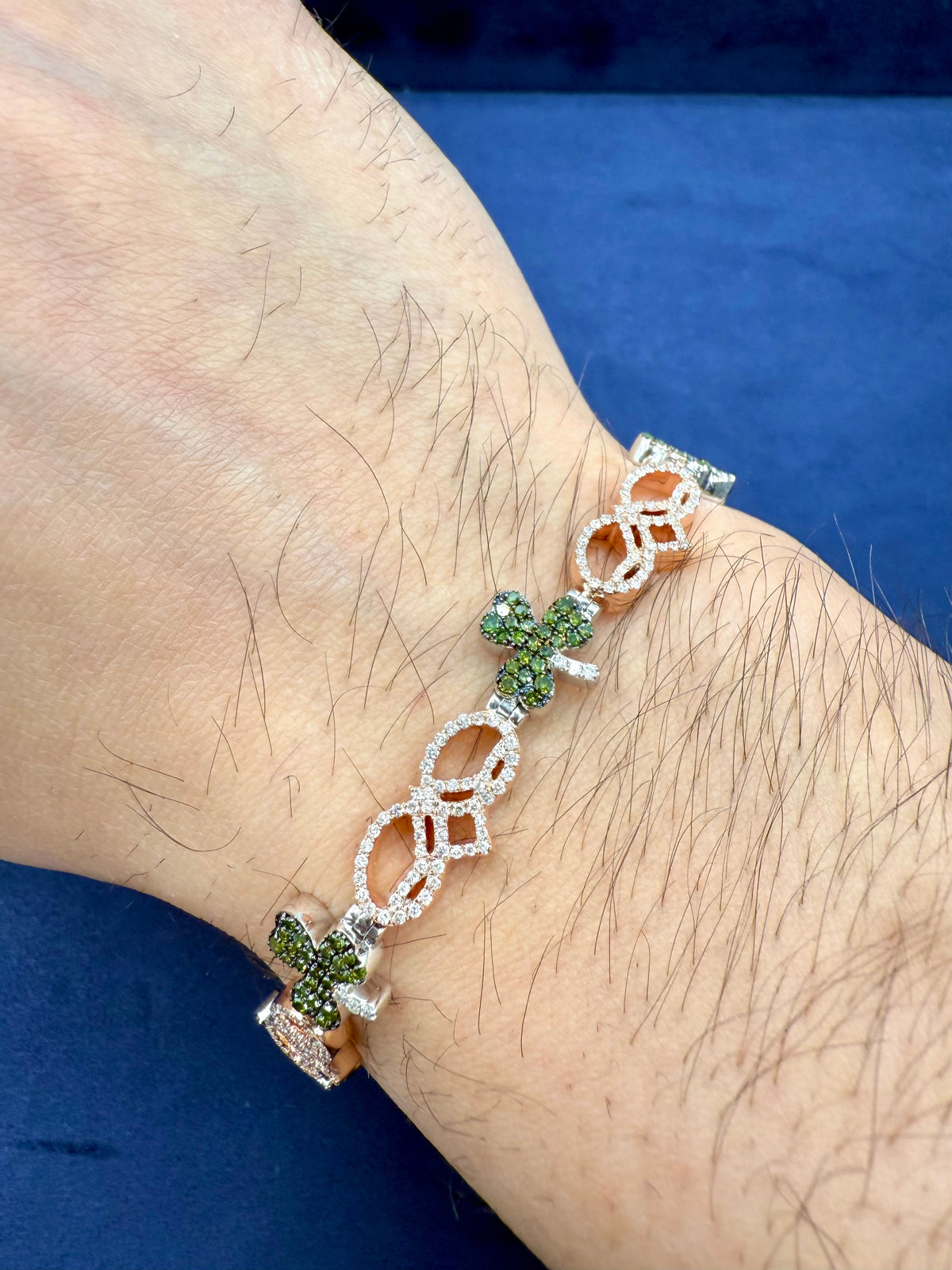 14K Gold Lucky Clover Diamond Bracelet - additional product view 2