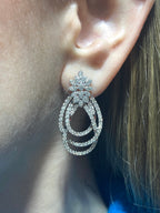 14K Gold Interlaced Hanging Diamond Earrings - additional product view 4
