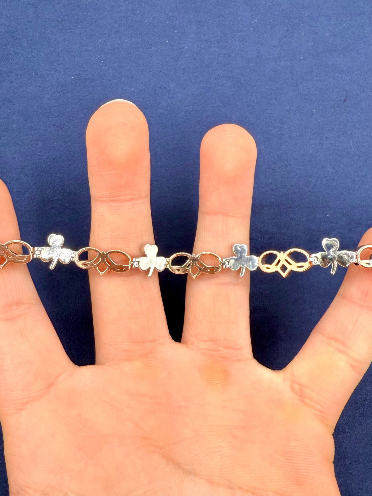 14K Gold Lucky Clover Diamond Bracelet - additional product view 5
