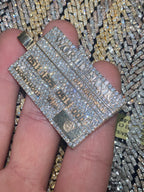14K Gold World Bank Credit Card Diamond Pendant - additional product view 3