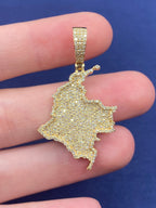14K Gold Colombia Diamond Pendant - additional product view 7