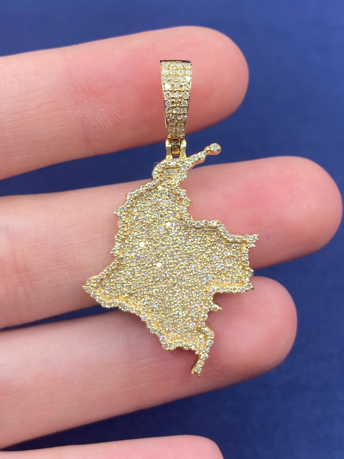14K Gold Colombia Diamond Pendant - additional product view 7