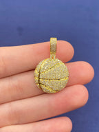 10K Gold Basketball Custom Diamond Pendant - additional product view 3