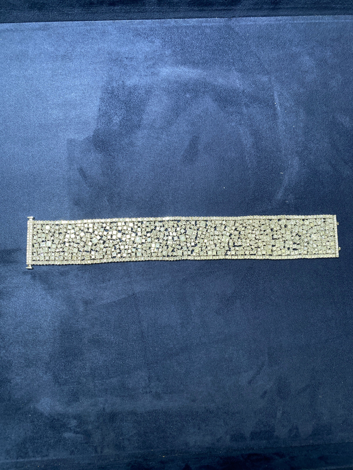 14K Thick Fabric Diamond Bracelet - additional product view 4